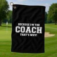 Novelty For Sports Coaches Hooded Great Gift Golf Towel thumb 1