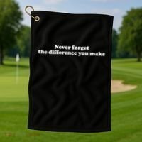 Never Forget The Difference You Make Mental Health Golf Towel thumb 1