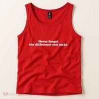 Never Forget The Difference You Make Mental Health Tank Top thumb 2