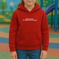 Never Forget The Difference You Make Mental Health Kids Hoodie thumb 3