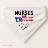 Nurses For Trump Political Election USA-Made Doggie Bandana thumb 0