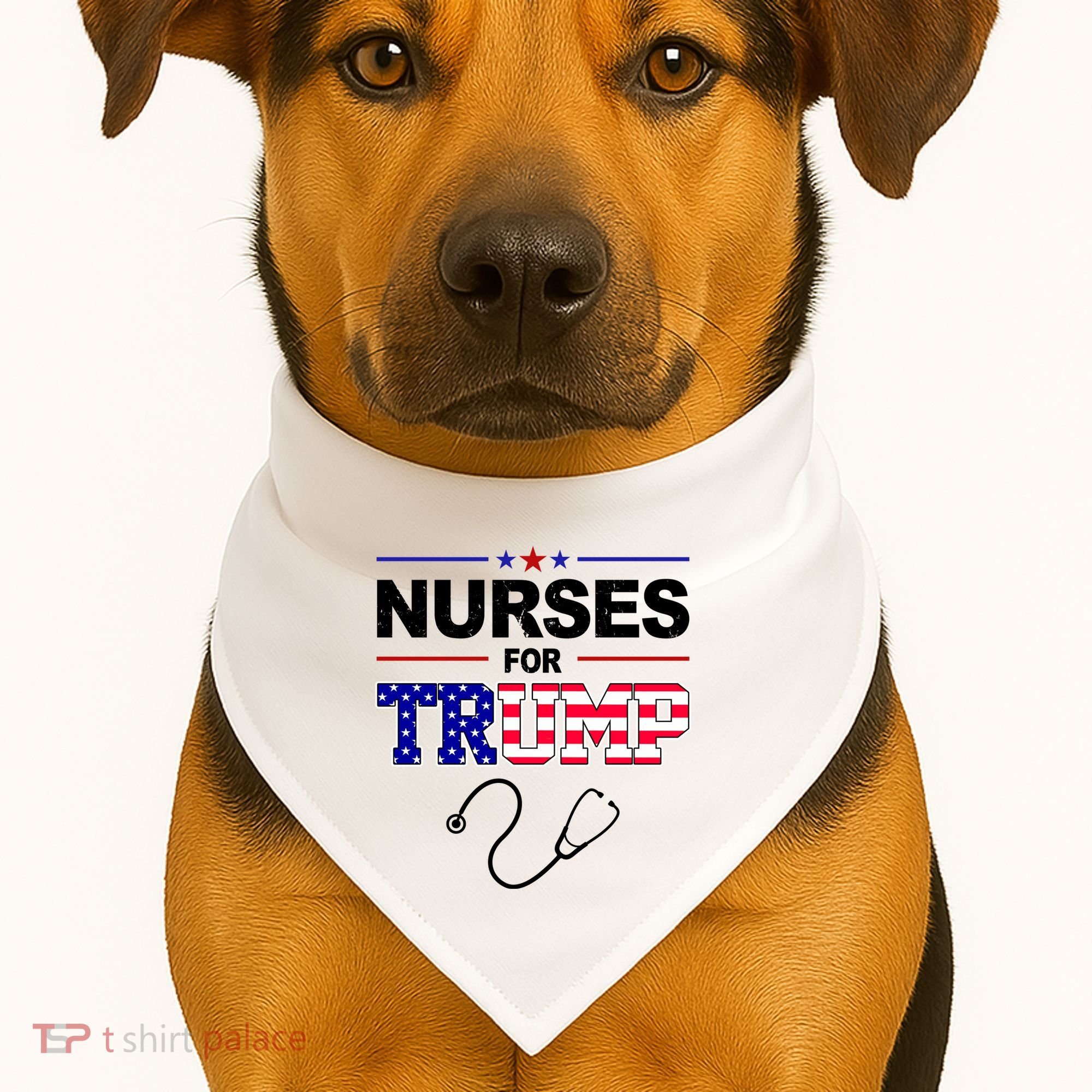 Nurses For Trump Political Election USA-Made Doggie Bandana