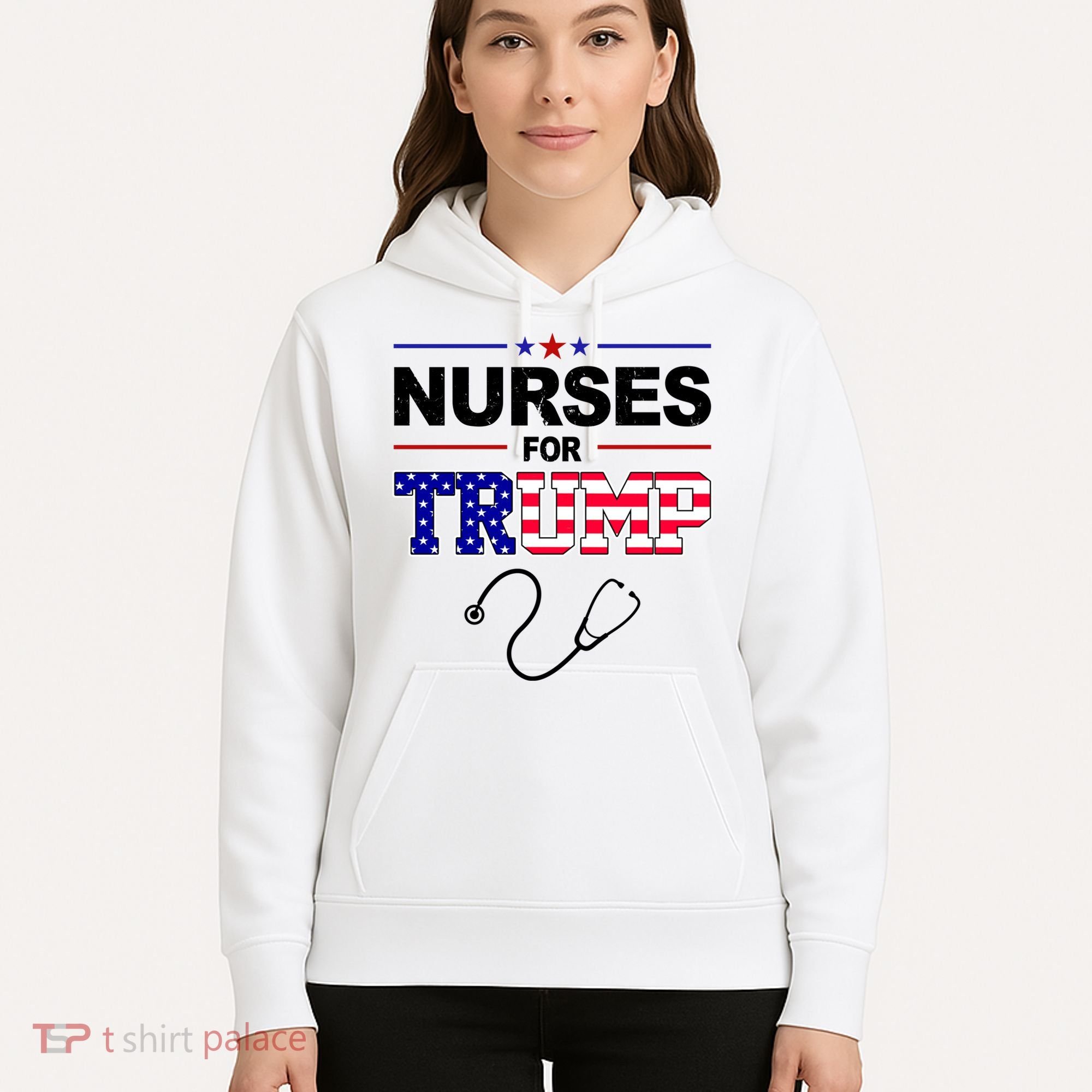 Nurses For Trump Political Election Hoodie