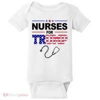 Nurses For Trump Political Election Baby Bodysuit thumb 0