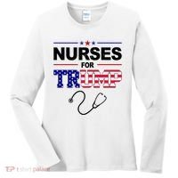 Nurses For Trump Political Election Women's Long Sleeve Shirt thumb 0