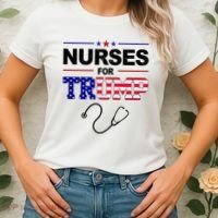 Nurses For Trump Political Election Women's T-Shirt thumb 2