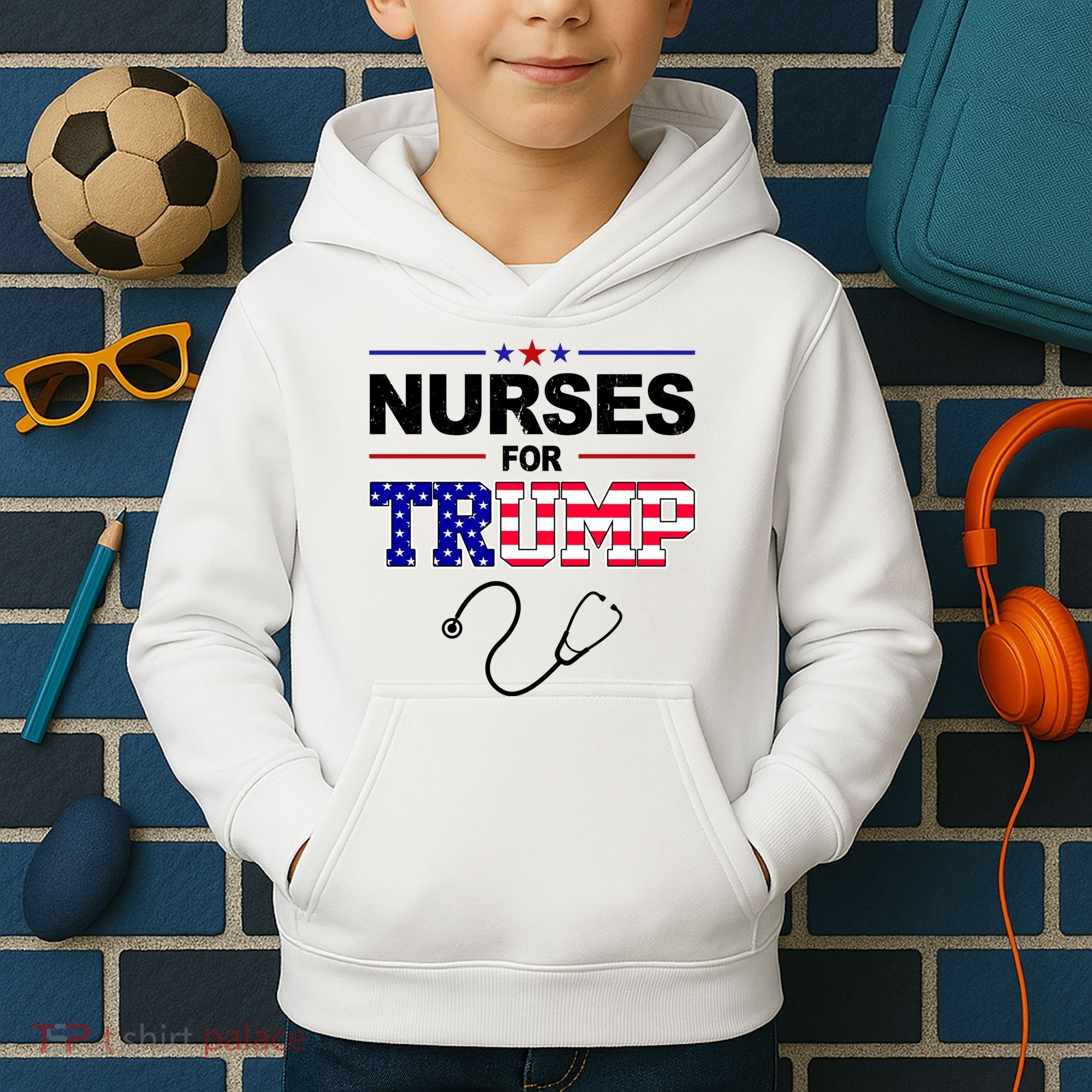 Nurses For Trump Political Election Kids Hoodie