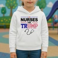 Nurses For Trump Political Election Kids Hoodie thumb 3