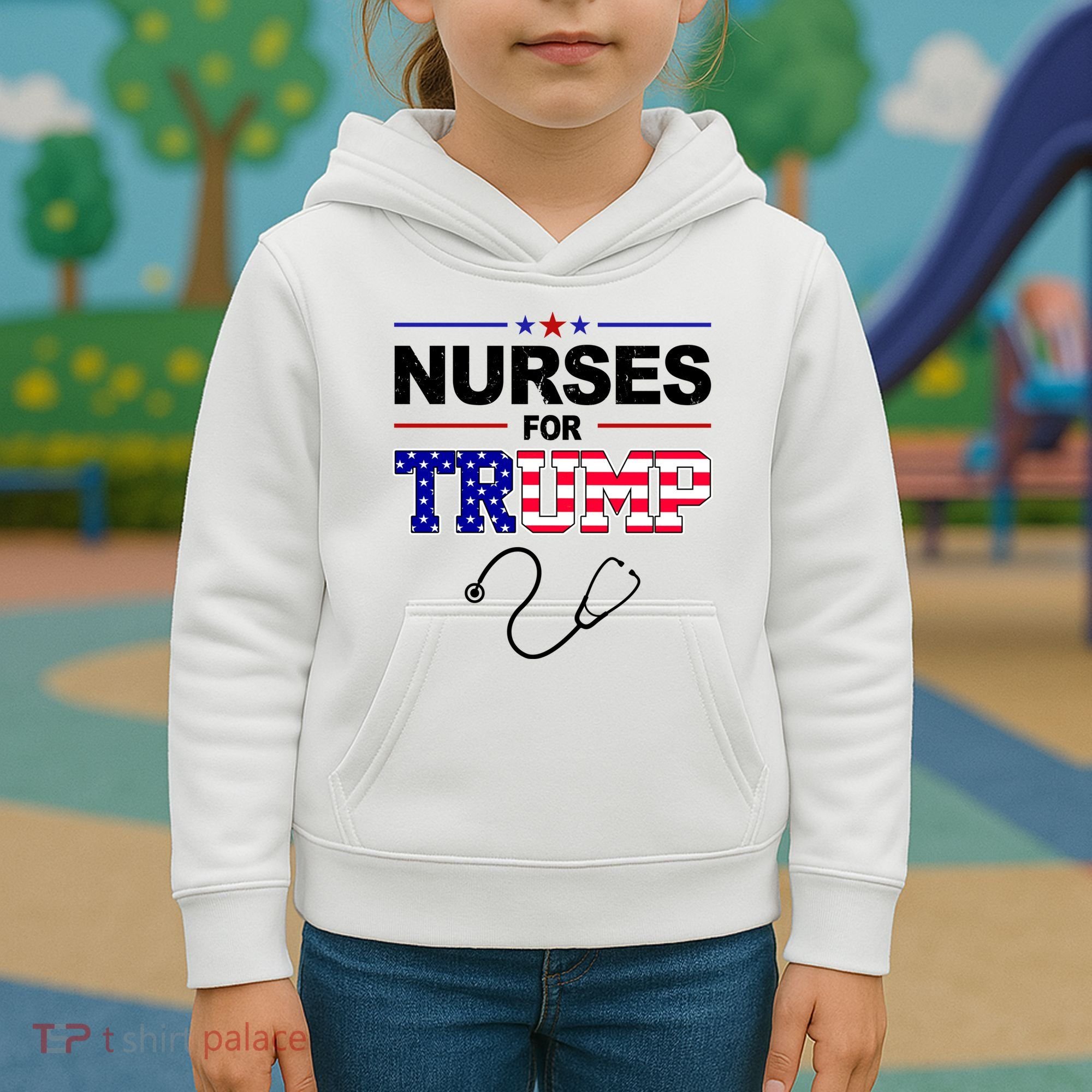 Nurses For Trump Political Election Kids Hoodie