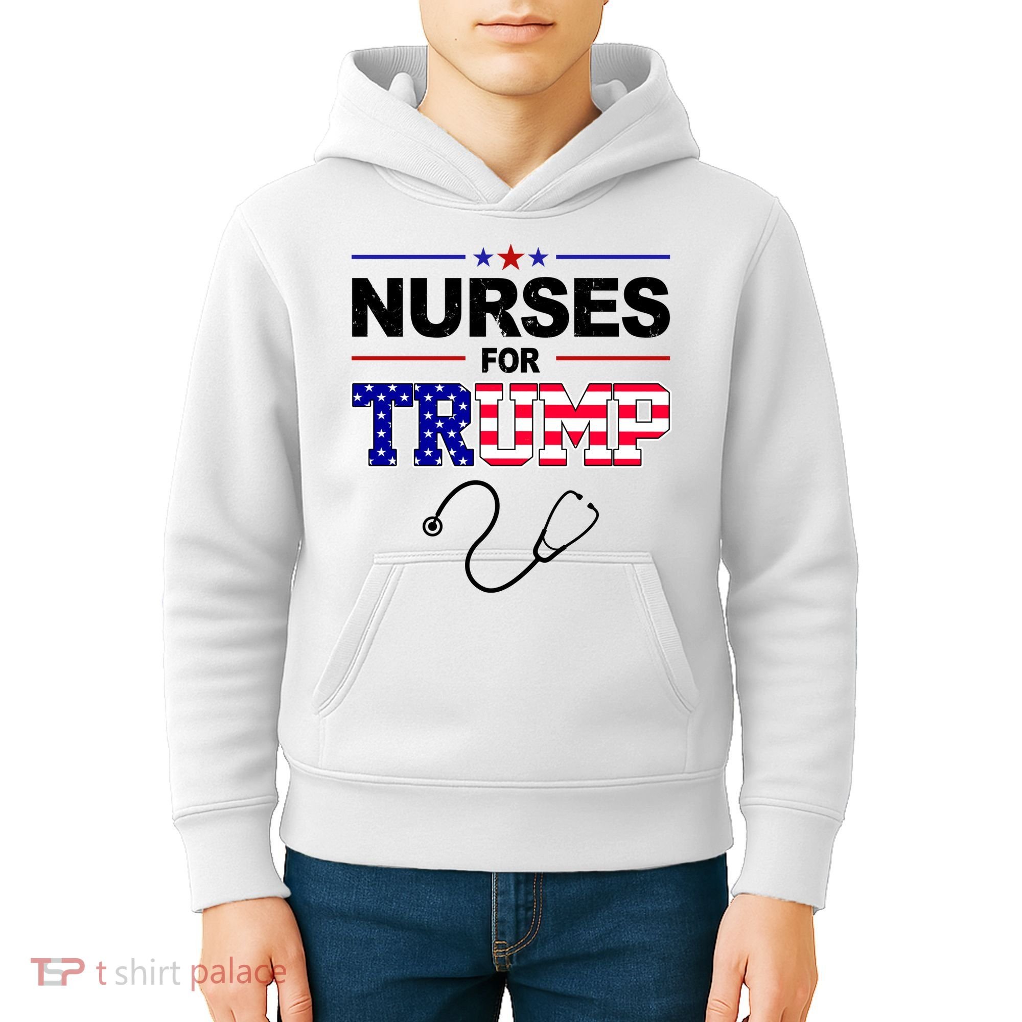 Nurses For Trump Political Election Kids Hoodie
