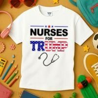 Nurses For Trump Political Election Kids T-Shirt thumb 3