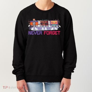 Never Forget Tape Cassette Floppy Disk Women's Sweatshirt