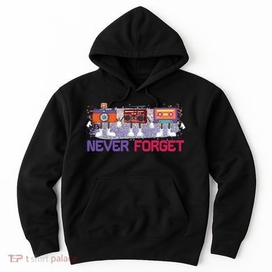 Never Forget Tape Cassette Floppy Disk Hoodie
