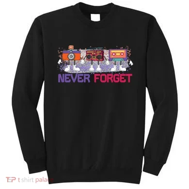 Never Forget Tape Cassette Floppy Disk Sweatshirt