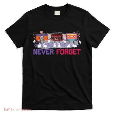 Never Forget Tape Cassette Floppy Disk T-Shirt