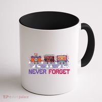 Never Forget Tape Cassette Floppy Disk Coffee Mug thumb 1