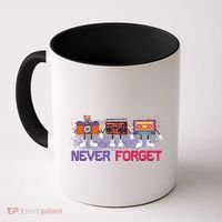 Never Forget Tape Cassette Floppy Disk Coffee Mug thumb 0