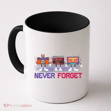 Never Forget Tape Cassette Floppy Disk Coffee Mug