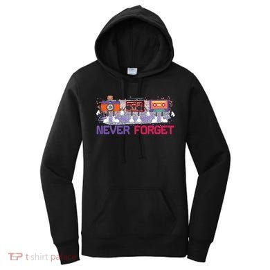 Never Forget Tape Cassette Floppy Disk Women's Hoodie