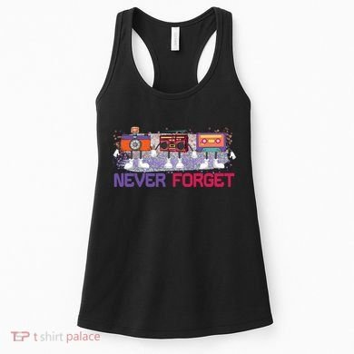 Never Forget Tape Cassette Floppy Disk Women's Tank Top