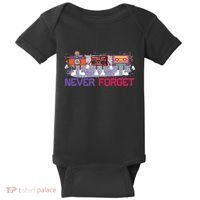 Never Forget Tape Cassette Floppy Disk Baby Bodysuit thumb 0
