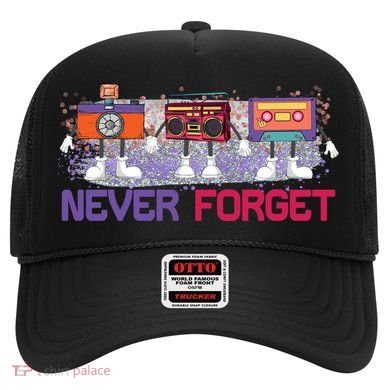 Never Forget Tape Cassette Floppy Disk Hat