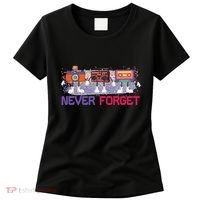 Never Forget Tape Cassette Floppy Disk Women's T-Shirt thumb 0