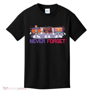 Never Forget Tape Cassette Floppy Disk Kids T-Shirt