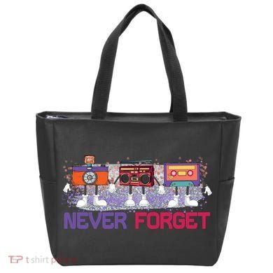 Never Forget Tape Cassette Floppy Disk Tote Bag