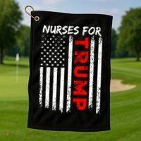 Nurses For Trump Take America Back Gift Golf Towel thumb 1