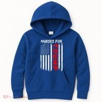 Nurses For Trump Take America Back Gift Kids Hoodie thumb 0