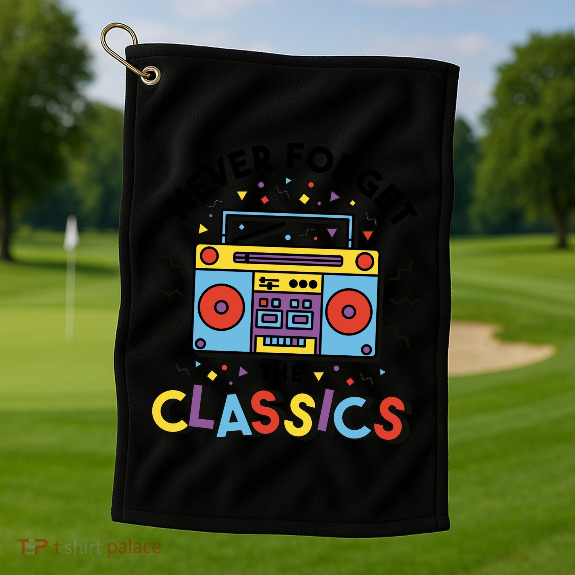 Never Forget The Classics Retro Golf Towel