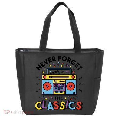 Never Forget The Classics Retro Tote Bag