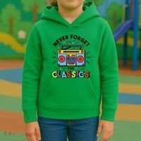 Never Forget The Classics Retro Kids Hoodie thumb 3