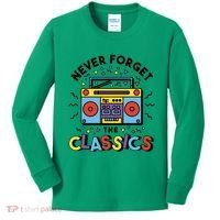 Never Forget The Classics Retro Kids Long Sleeve Shirt thumb 0