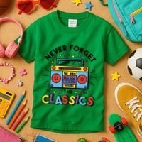 Never Forget The Classics Retro Kids T-Shirt thumb 3