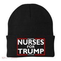 Nurses For Trump President Election 2024 Beanie thumb 0