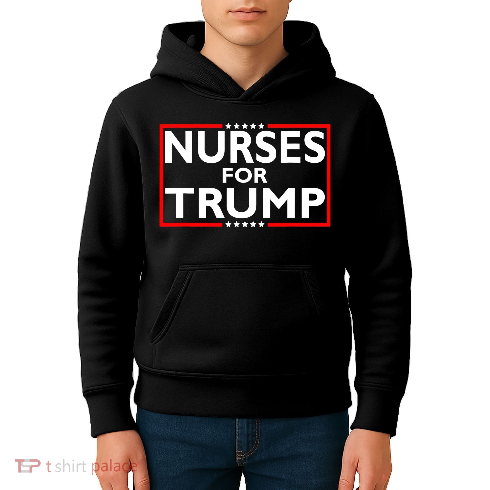 Nurses For Trump President Election 2024 Kids Hoodie