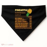 Nutrition Facts Upside Down Pineapple Swinger Men Women USA-Made Doggie Bandana thumb 0