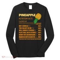 Nutrition Facts Upside Down Pineapple Swinger Men Women Long Sleeve Shirt thumb 0
