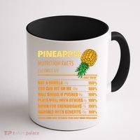 Nutrition Facts Upside Down Pineapple Swinger Men Women Coffee Mug thumb 1