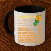 Nutrition Facts Upside Down Pineapple Swinger Men Women Coffee Mug thumb 2