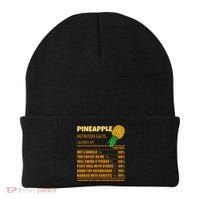 Nutrition Facts Upside Down Pineapple Swinger Men Women Beanie thumb 0