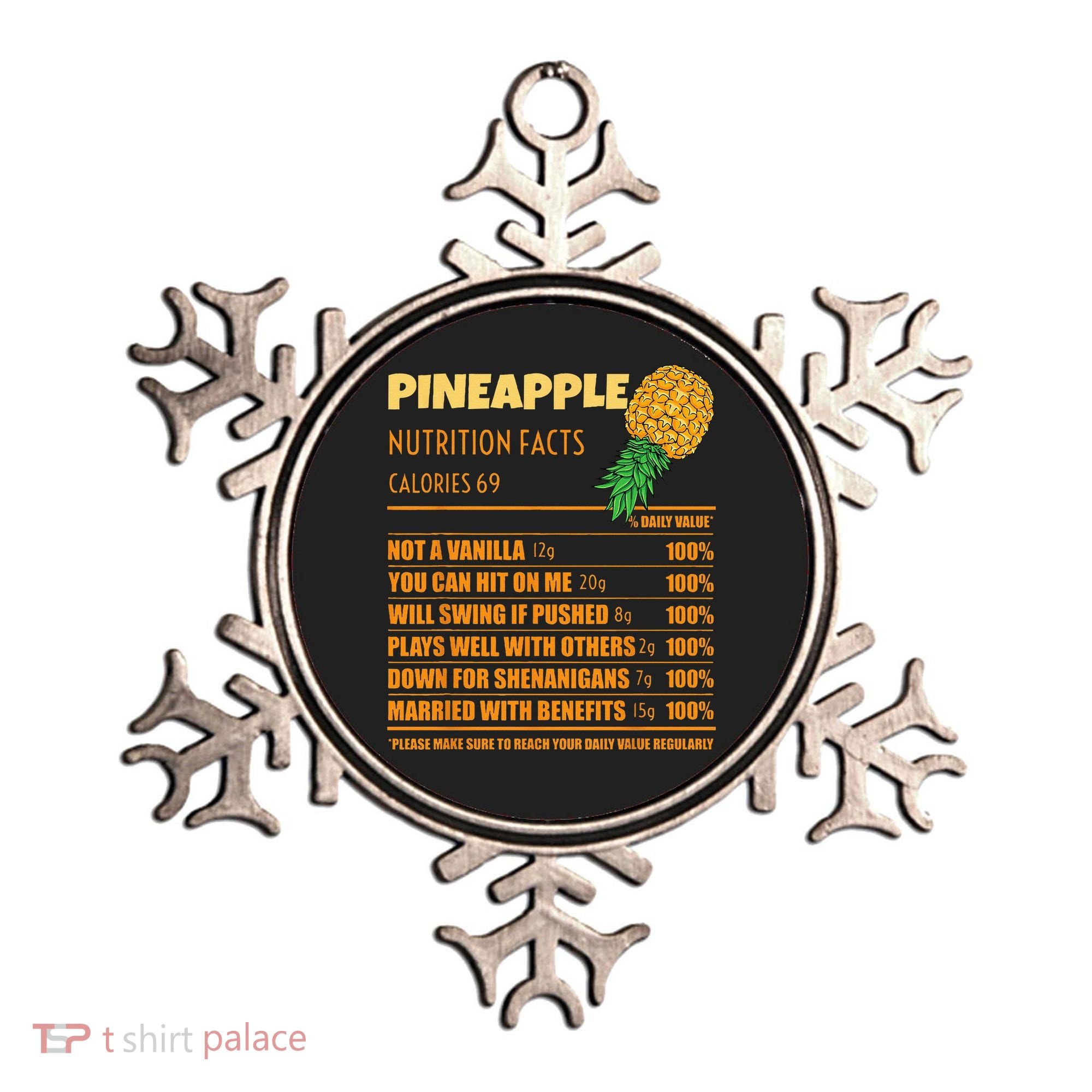 Nutrition Facts Upside Down Pineapple Swinger Men Women Ornament