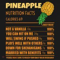 Nutrition Facts Upside Down Pineapple Swinger Men Women Women's Tank Top thumb 5