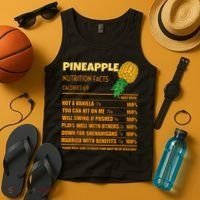 Nutrition Facts Upside Down Pineapple Swinger Men Women Tank Top thumb 4