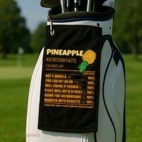 Nutrition Facts Upside Down Pineapple Swinger Men Women Golf Towel thumb 2