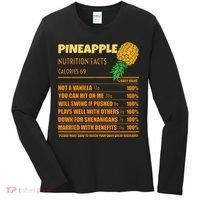 Nutrition Facts Upside Down Pineapple Swinger Men Women Women's Long Sleeve Shirt thumb 0