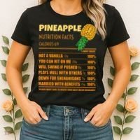 Nutrition Facts Upside Down Pineapple Swinger Men Women Women's T-Shirt thumb 2