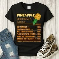 Nutrition Facts Upside Down Pineapple Swinger Men Women Women's T-Shirt thumb 3